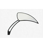Custom Chrome Black Rear-View Mirrors ‘Eclipse’ Slotted Stem Fit For Harley